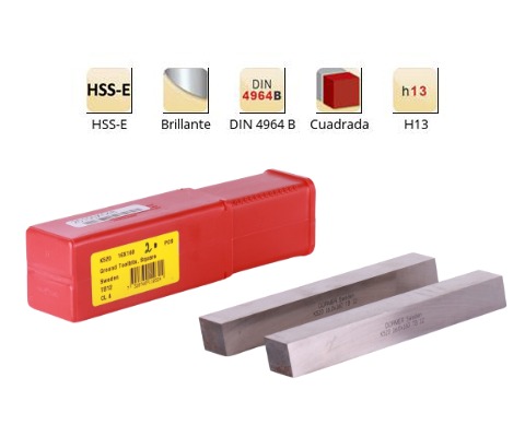 PACK X2 CUCHILLA CUADRADA 10X160MM HSS-E CO11% K520 DORMER